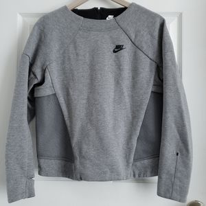 Nike Tech Fleece Mesh Sweatshirt Gray Women's Size Medium